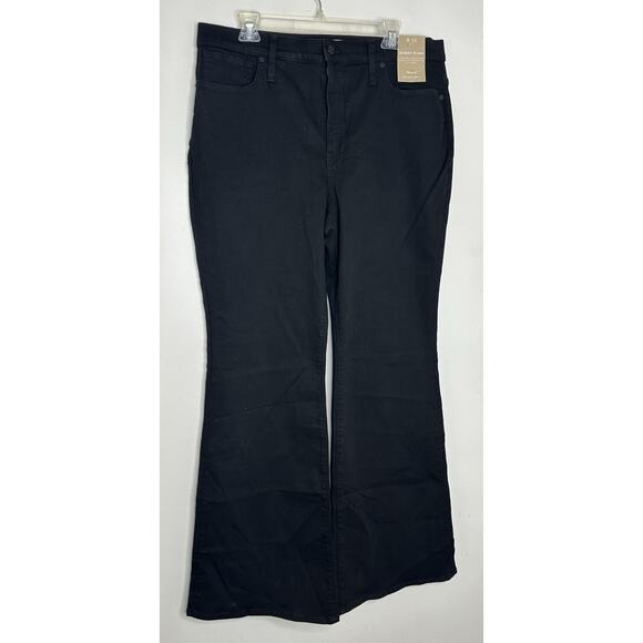 Madewell NEW NWT Womens 33 Black Curvy Skinny Flare Jeans High Rise Stretch - Picture 2 of 7